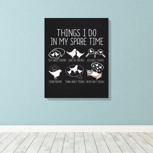 ハトの飼育ハトのレーシングギフトメンズキングハト キャンバスプリント (インサイチュ (ウッドフロア))