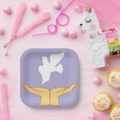 ハトの鳥の世界平和ホワイト ペーパープレート (パーティー)