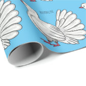 ハトの鳥の漫画イラストレーション ラッピングペーパー (ロールコーナー)