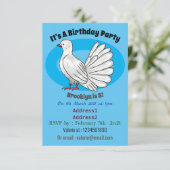 ハトの鳥の漫画イラストレーション 招待状 (スタンド正面)