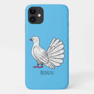 ハトの鳥の漫画イラストレーション iPhone 11 ケース