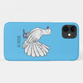 ハトの鳥の漫画イラストレーション Case-Mate iPhoneケース (裏面(横))