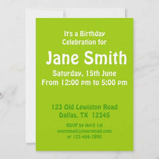 ハトのPinocchio 招待状 (裏面)