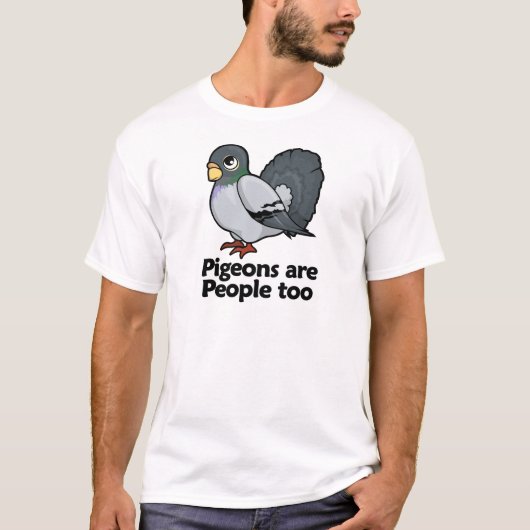 ハトは人々ですも Tシャツ (正面)