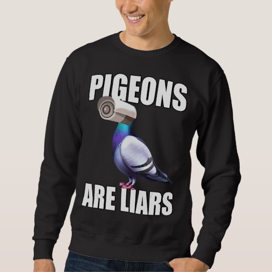ハトは嘘つきだし、スパイは実在ない スウェットシャツ (正面)