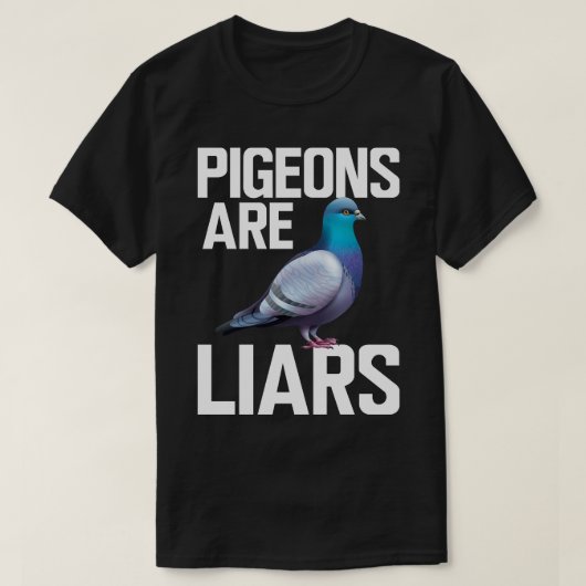 ハトは嘘つきだ Tシャツ (デザイン正面)