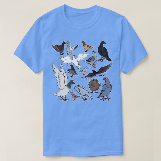 ハトは鳥の贈り物をおもしろい飼育ハト2 Tシャツ (デザイン正面)