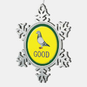 ハトよ！ スノーフレークピューターオーナメント (右)