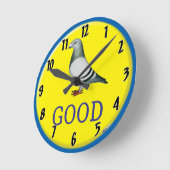 ハトよ！ ラウンド壁時計 (傾斜)