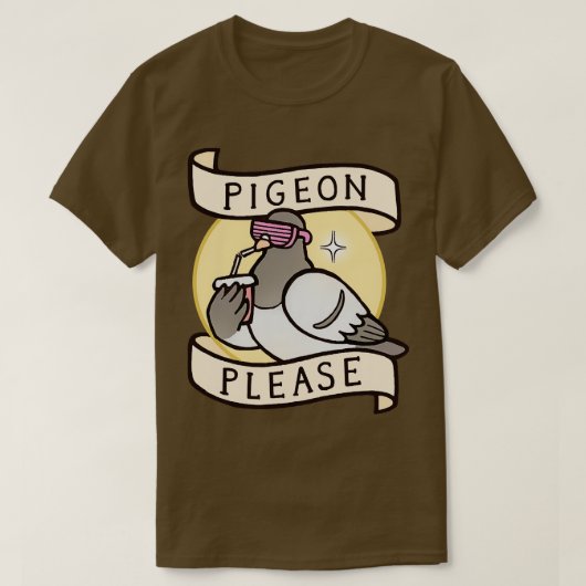 ハトをお願い Tシャツ (デザイン正面)