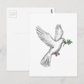 ハトオリーブの葉の入れ墨 ポストカード (正面/裏面)