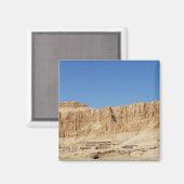 ハトシェプシュトテンプルのパノラマ写真 マグネット (正面/裏面)