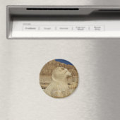 ハトシェプスト寺院の《鳥》ハヤブサとしてのホルスの像 マグネット (インサイチュ (食洗機))