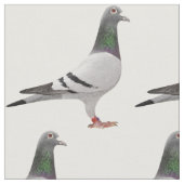 ハトデザインの生地 ファブリック (クローズアップ)