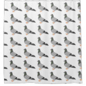 ハトデザイン シャワーカーテン (正面)