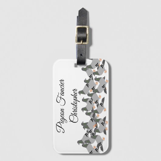 ハトデザイン ラゲッジタグ (正面縦)