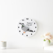 ハトパーソナライズされたンデザイン ラウンド壁時計 (ホーム)