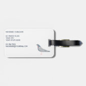 ハトパーソナライズされたン ラゲッジタグ (裏面横)