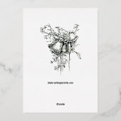 ハトフローラつる植物縁ど株 箔招待状 (裏面)