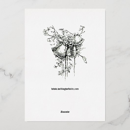 ハトフローラつる植物縁ど株 箔招待状 (裏面)