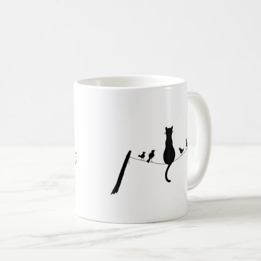 ハトマグの中の猫 コーヒーマグカップ (正面右)