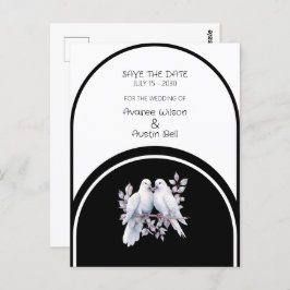 ハトリングや輪白黒アーチ ポストカード