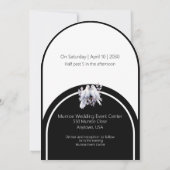 ハトリングや輪白黒アーチ 招待状 (裏面)