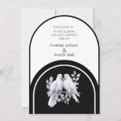 ハトリングや輪白黒アーチ 招待状 (正面)