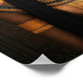 ハトールエジプトの角のある女神金ゴールドブラウンアート ポスター (角)