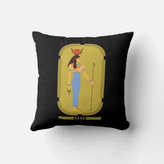 ハトールエジプト古代の女神装飾用クッション クッション (裏面)