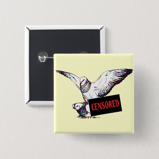 ハト交配：検閲！ 缶バッジ (正面&裏面)