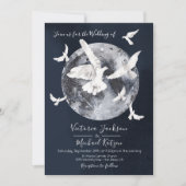 ハト付き天満月結婚式招待状 招待状 (正面)