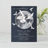 ハト付き天満月結婚式招待状 招待状 (スタンド正面)