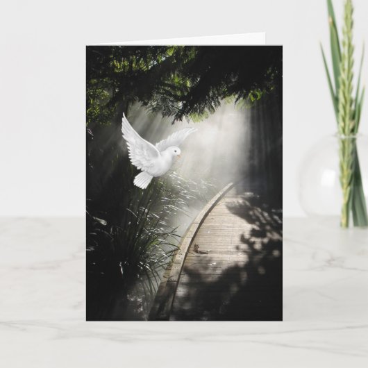 ハト付き悔やみや弔慰カード紛失 カード (正面)