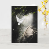 ハト付き悔やみや弔慰カード紛失 カード (黄色い花)