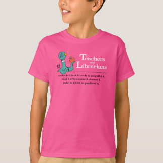 ハト先生と司書キッズピンク Tシャツ