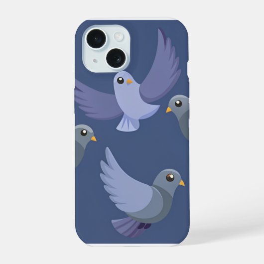ハト友達 iPhone 15ケース (裏面)