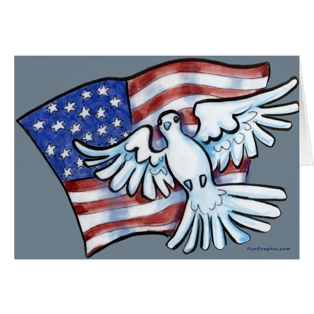 ハト国旗 (正面横)