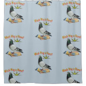 ハト失ったンおもしろいシャワーカーテン シャワーカーテン (正面)