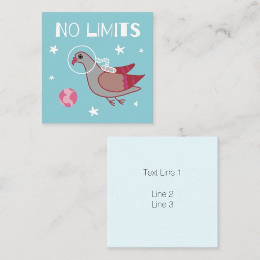 ハト宇宙 スクエア名刺 (正面/裏面)