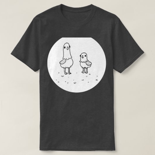 ハト対 Tシャツ (デザイン正面)