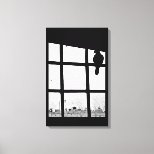 ハト待ち キャンバスプリント (正面)