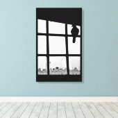 ハト待ち キャンバスプリント (インサイチュ (ウッドフロア))