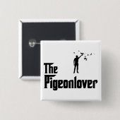 ハト恋人 缶バッジ (正面&裏面)