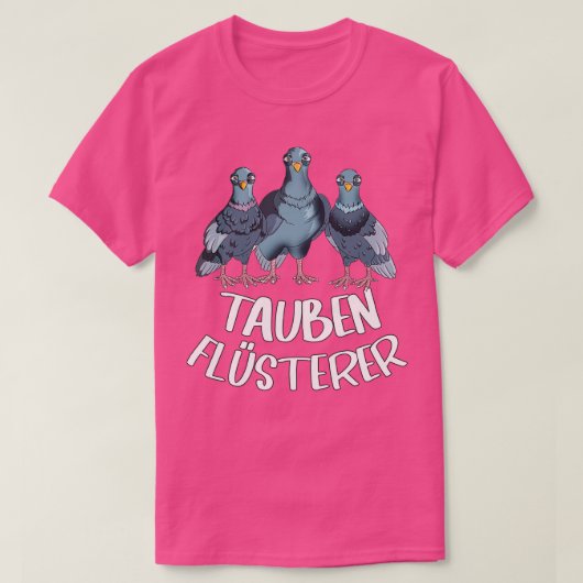 ハト愛好家キャリアハトのホビーハトささやき Tシャツ (デザイン正面)