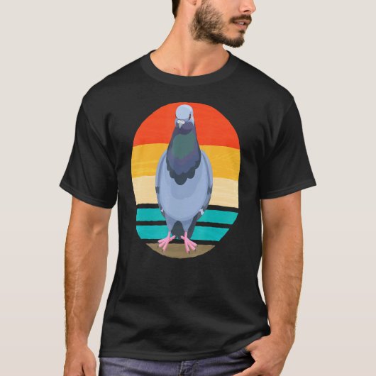 ハト愛好家バードキャリアハト平和 Tシャツ (正面)