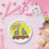 ハト愛好家パーティーピクニックプレート鳥の恋人 ペーパープレート (パーティー)