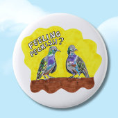 ハト感じンバッジのペッキーバードピンボタン 缶バッジ