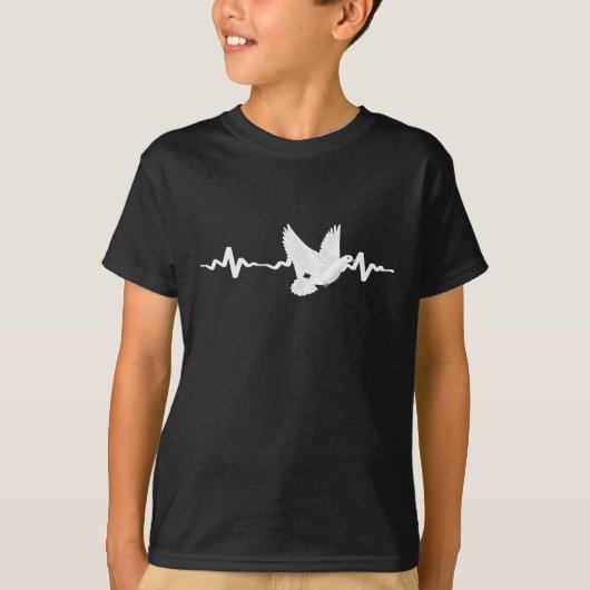 ハト搬送鳩の鼓動 Tシャツ (正面)