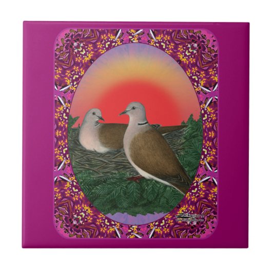 ハト枠 タイル (正面)